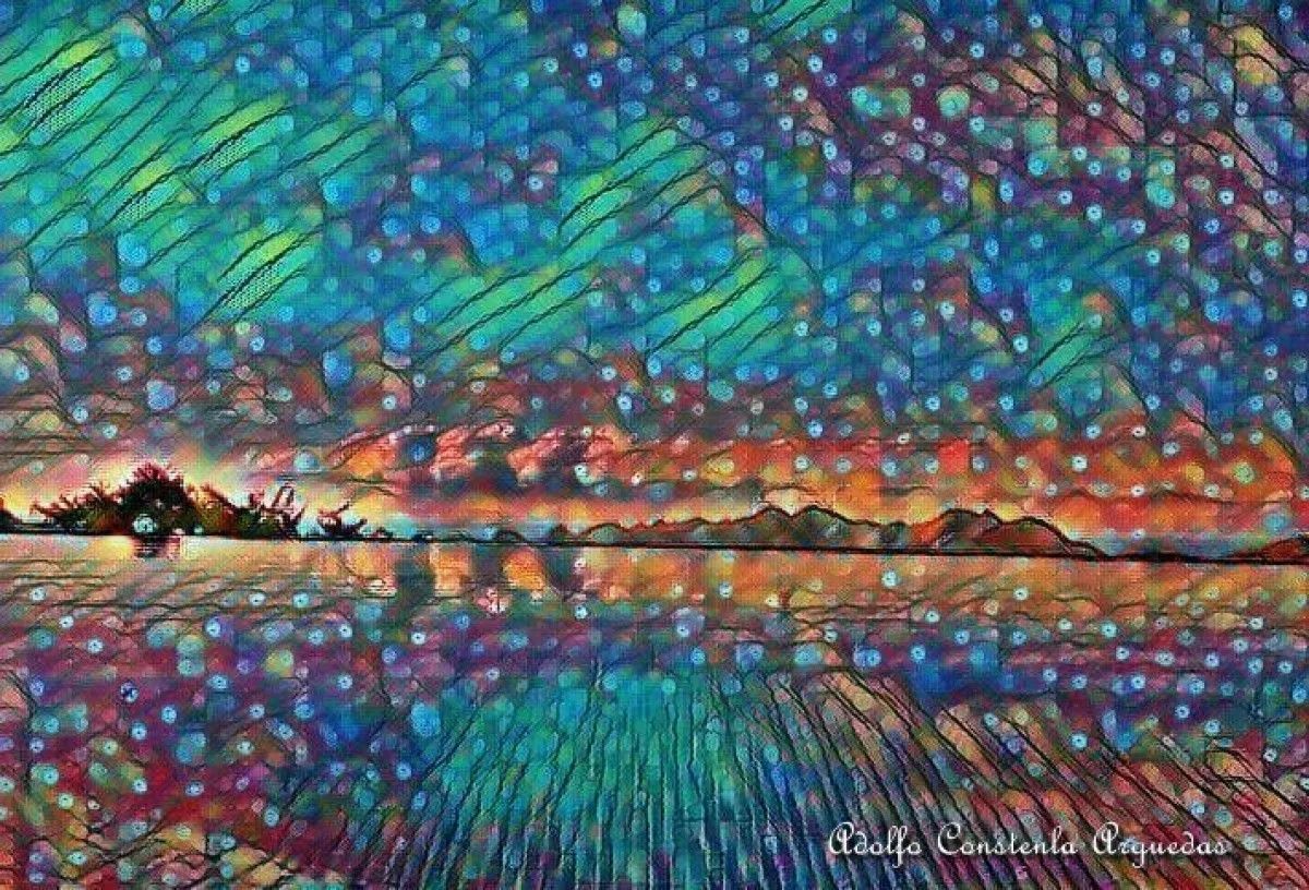 Auroras infinitas, artwork by Adolfo Constenla