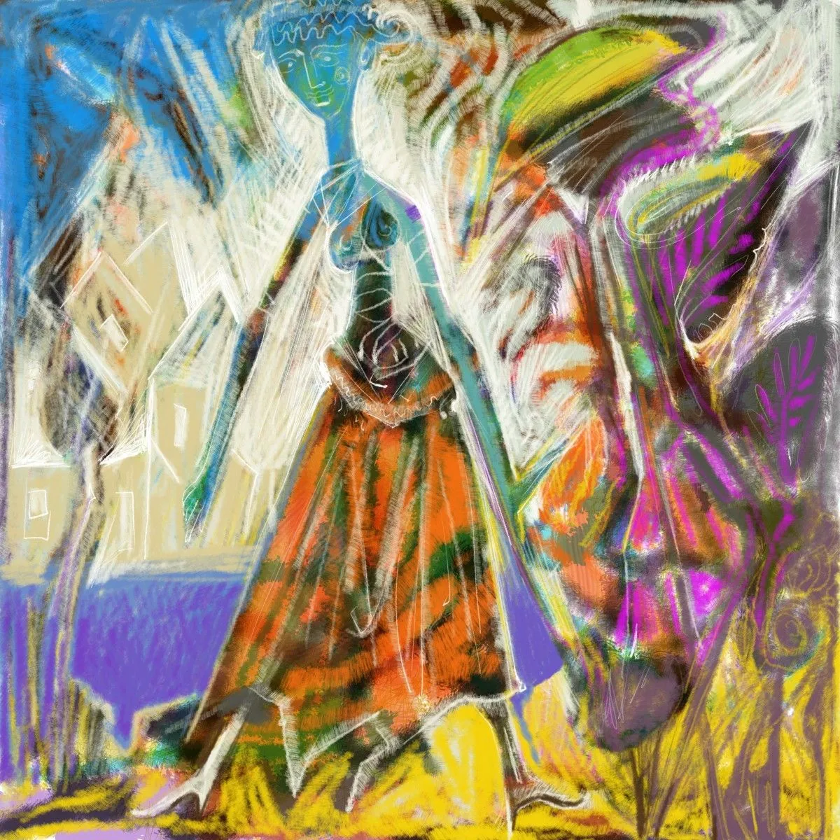 BLUE WOMAN, œuvre de George Kordis