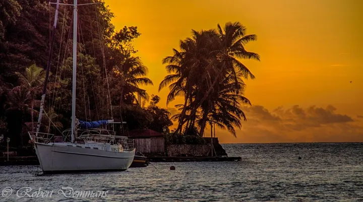 SUNSET OVER YOUNG ISLAND, œuvre de ROBERT DEMMANS