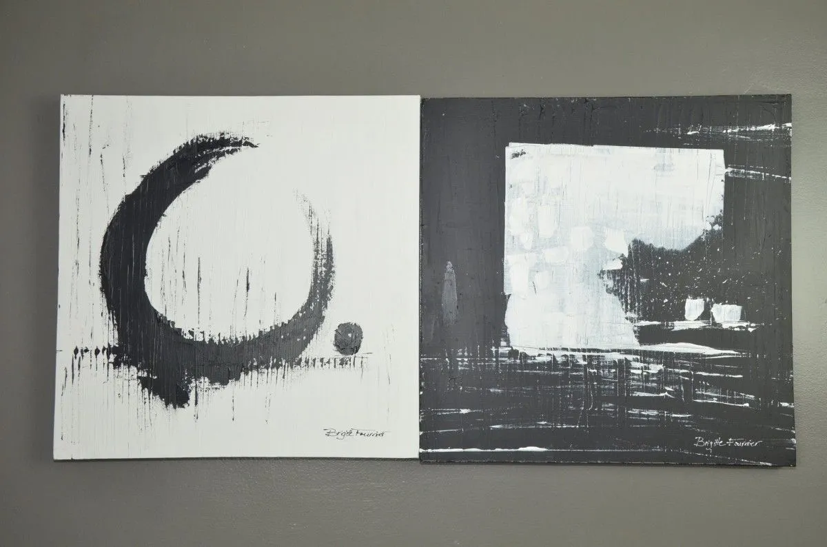 Duo géométrique, œuvre de Brigitte Fournier
