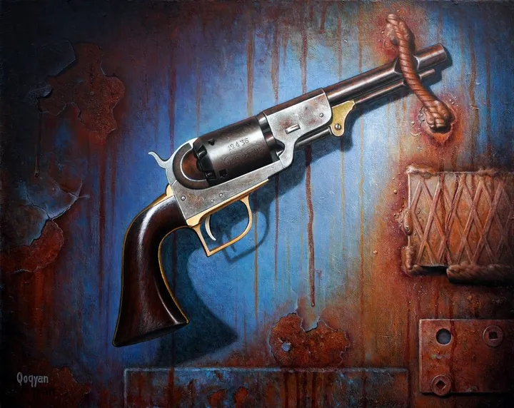 Non à la violence, œuvre de Mahmoud Qoqyan