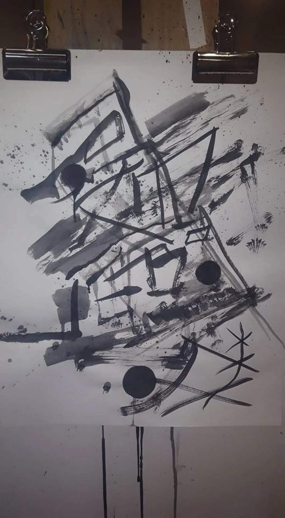 Abstract Composition in Ink, artwork by Miguel Alvarez