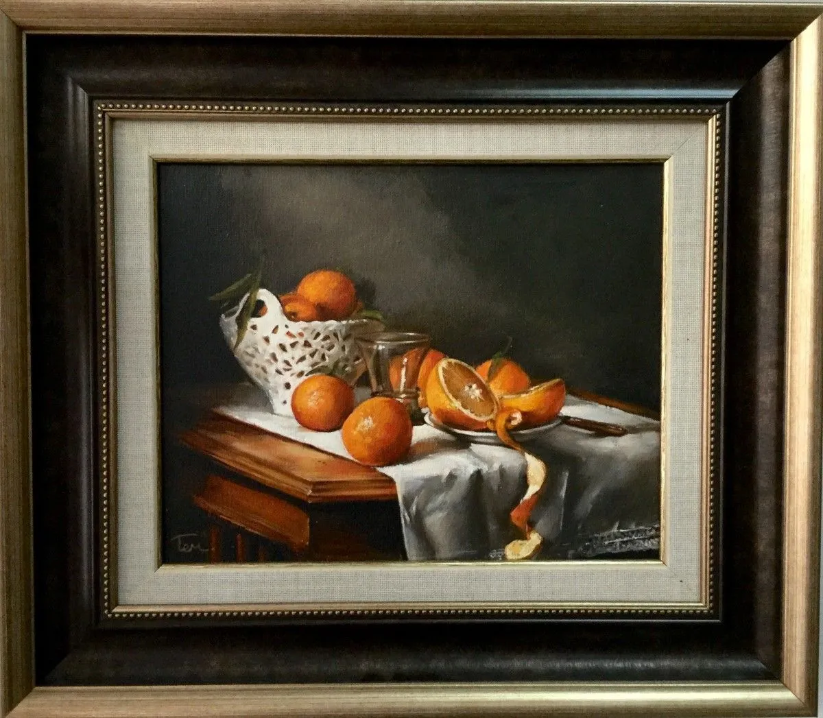 Still life with oranges, artwork by Tem Dobrinova