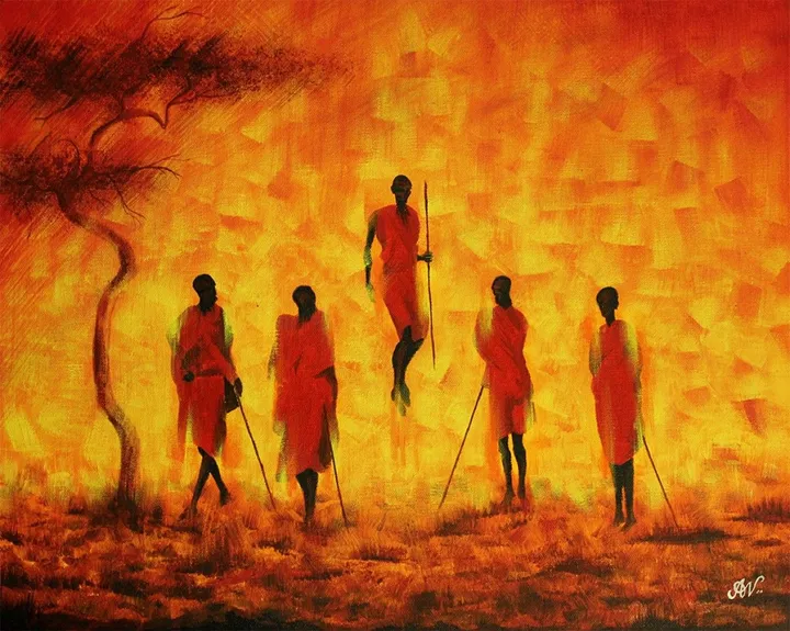Adumu, œuvre de anoop v