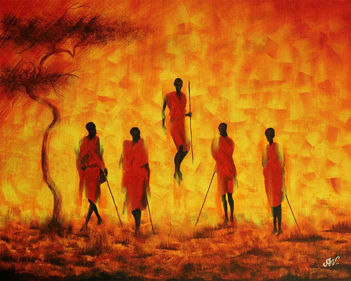 Adumu, œuvre de anoop v