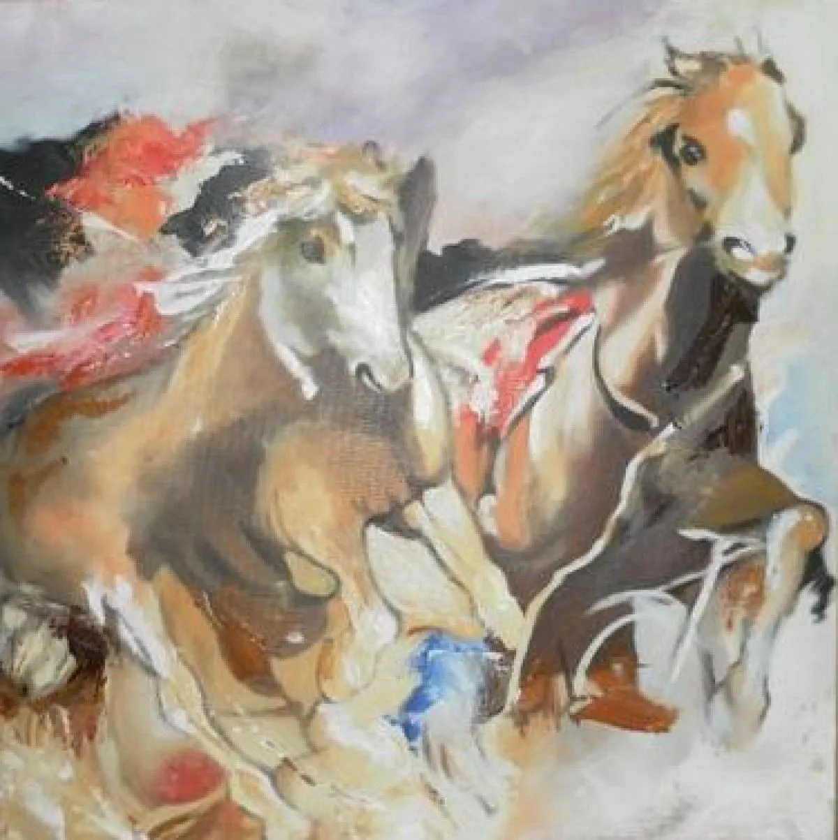Horses, artwork by Jan Donders