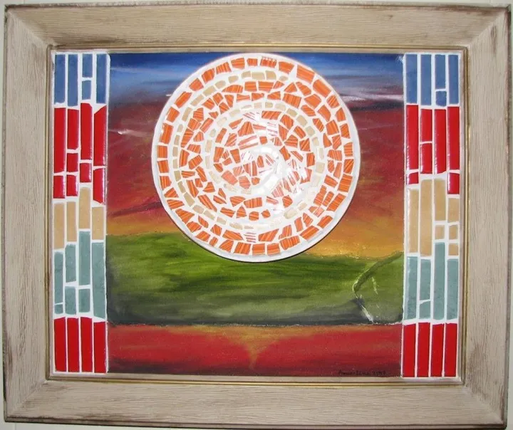 Soleil couchant, œuvre de Anne-Line Schoovaerts