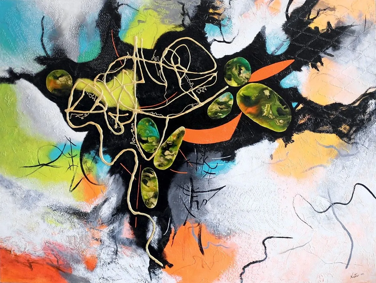 Kimono's Dance II, artwork by Nathalie Marino