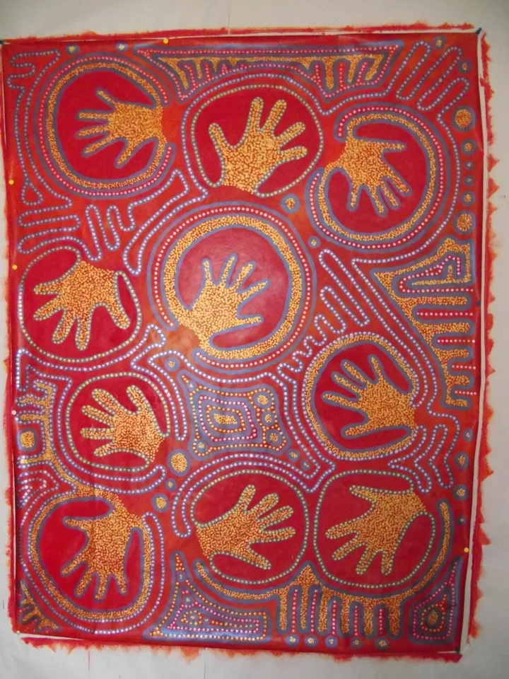 Hands up, artwork by Evelyne Placet