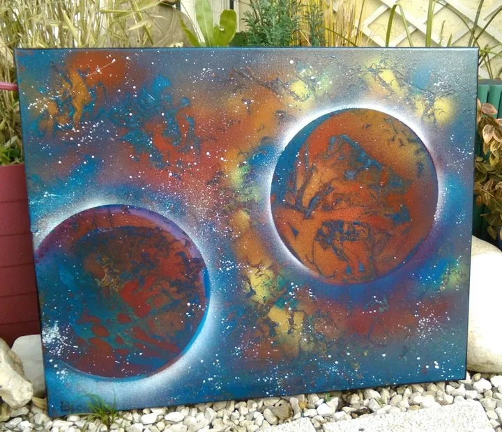 PLANET'S DUO, artwork by Brigitte Lambert