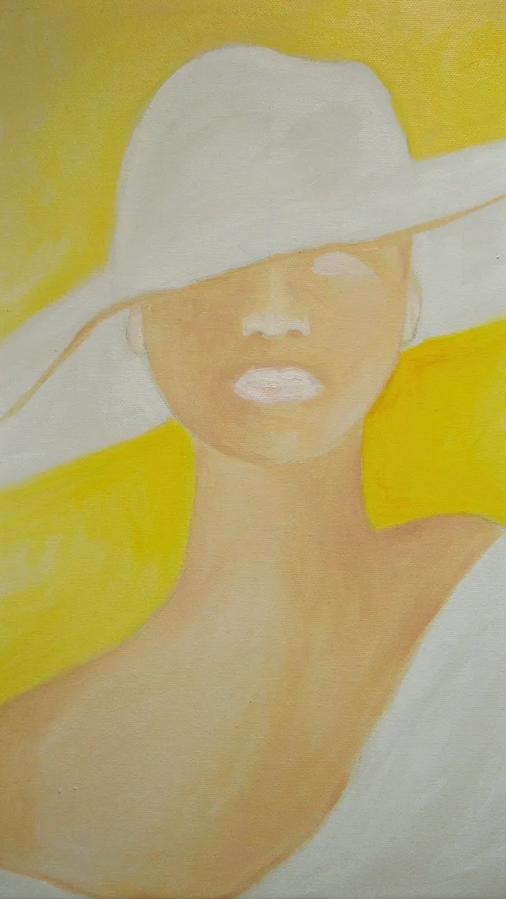 Lady in wight, œuvre de Inita Sabanska