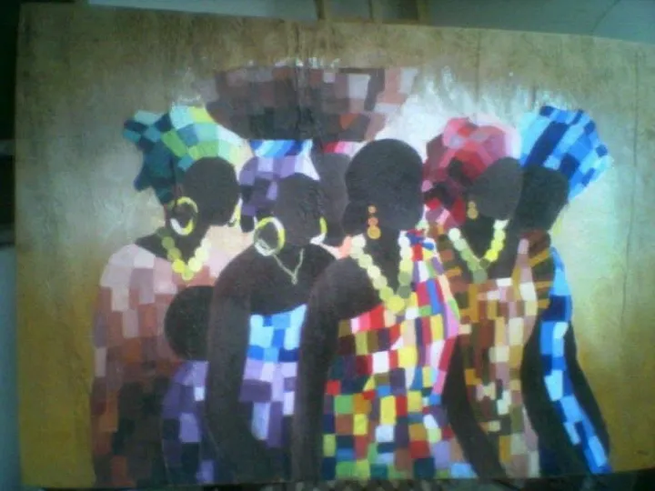 portraire de femme africaine, œuvre de STANISLAS N'GUESSAN
