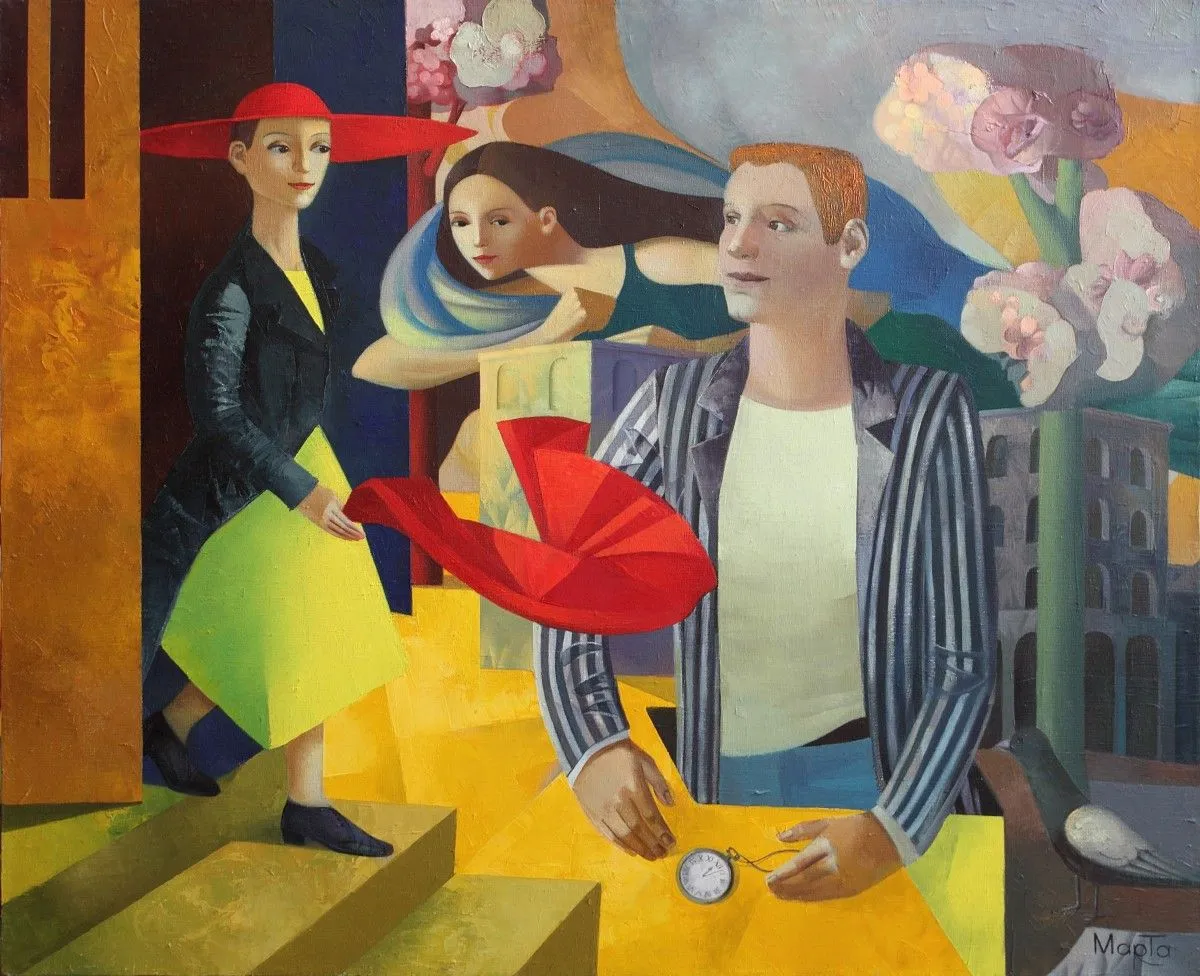 Meeting, artwork by Marta Shmatava