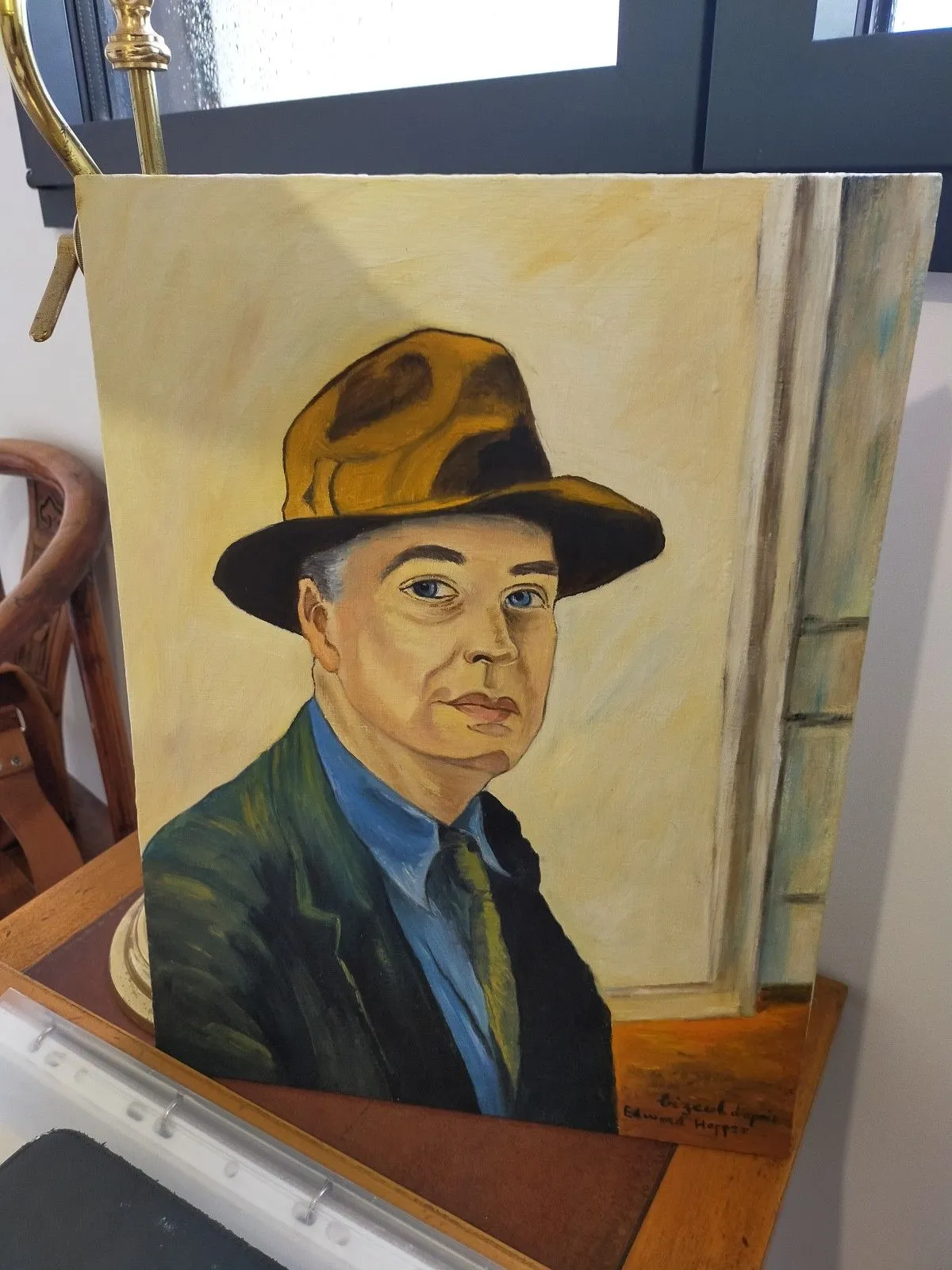 Portrait d'Edward Hopper, artwork by annick Ayoul