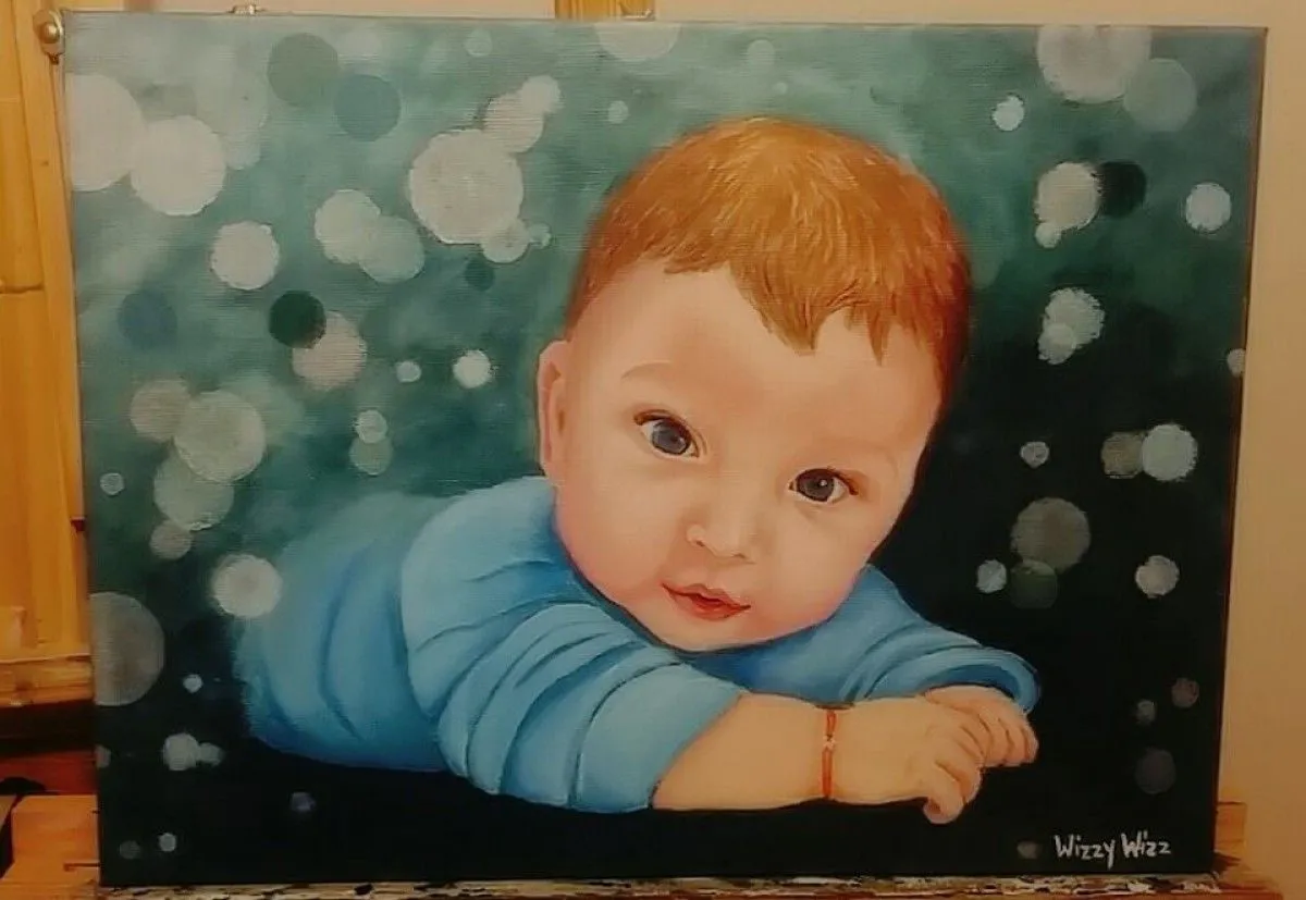Baby portrait, artwork by ionica pavel