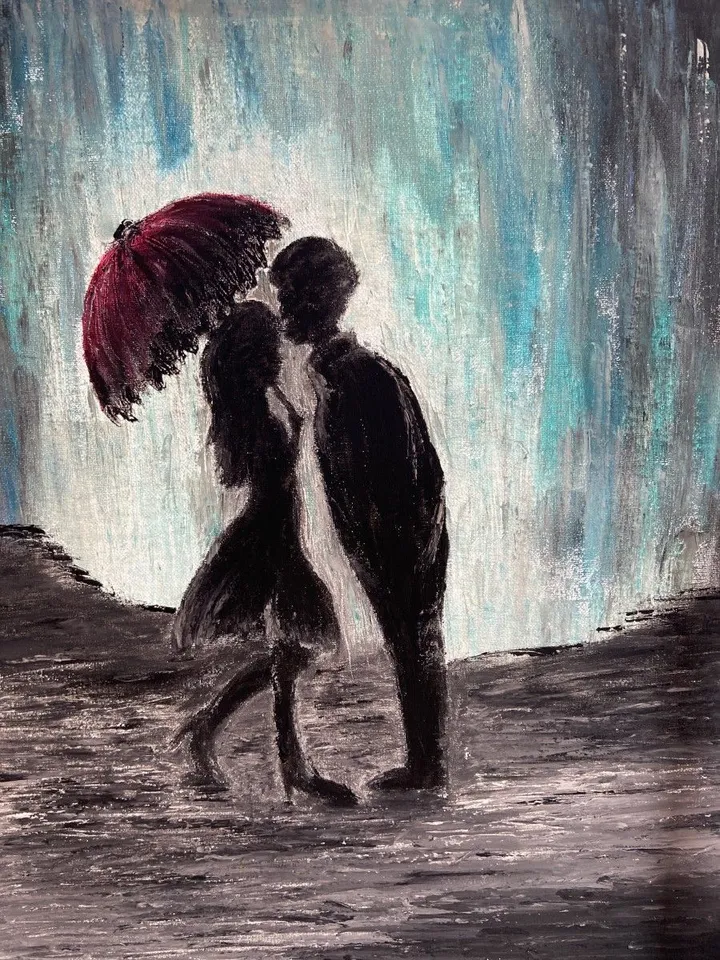 Love is in the rain, artwork by Émilie Demers