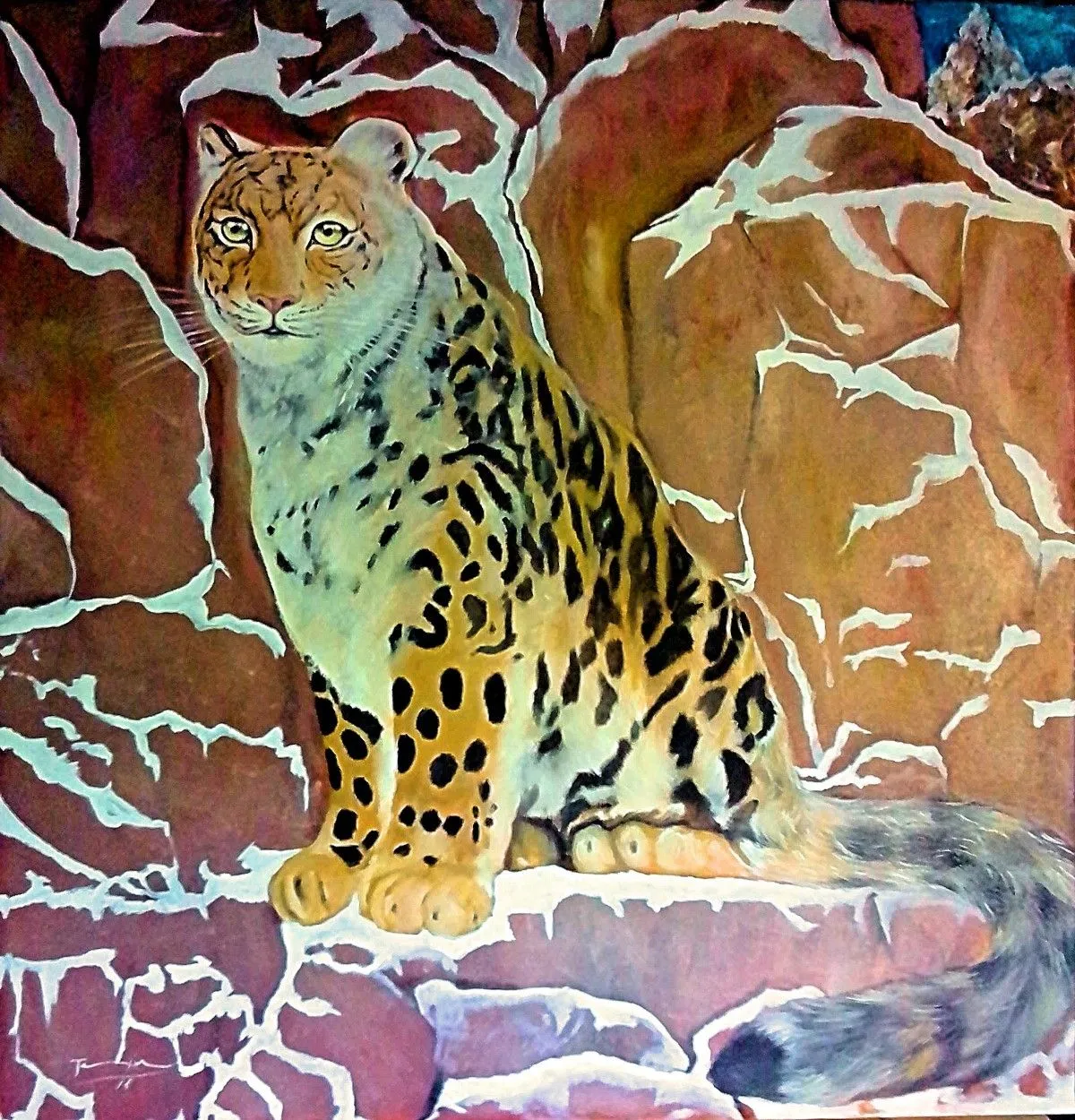 leopardo de las nieves, œuvre de alberto texier