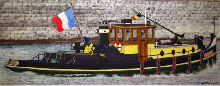 Péniche, artwork by jean paul Huysmans