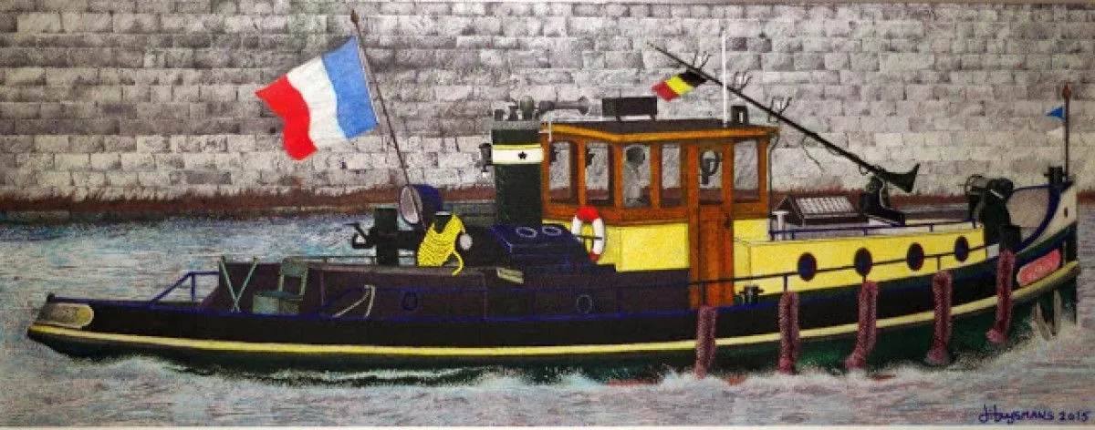 Péniche, artwork by jean paul Huysmans