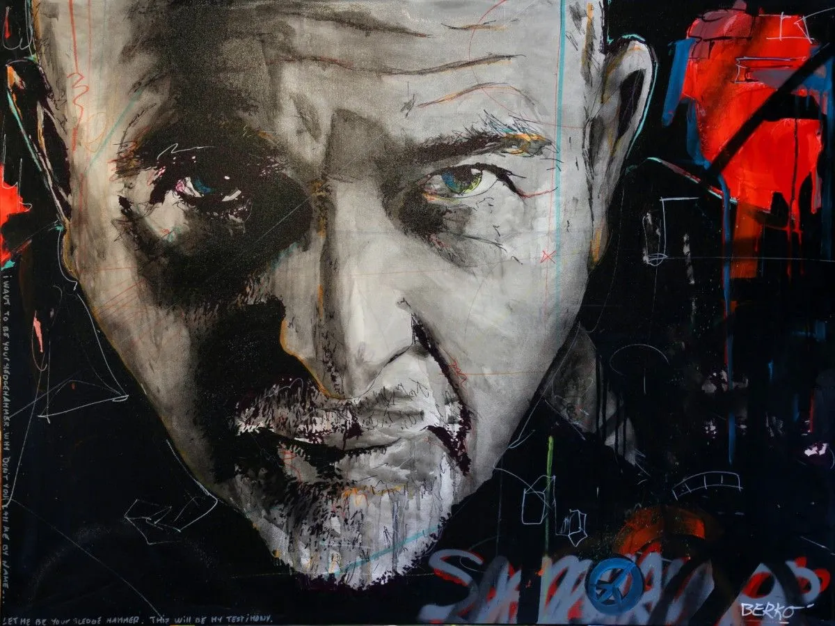 Peter Gabriel, artwork by Berko .