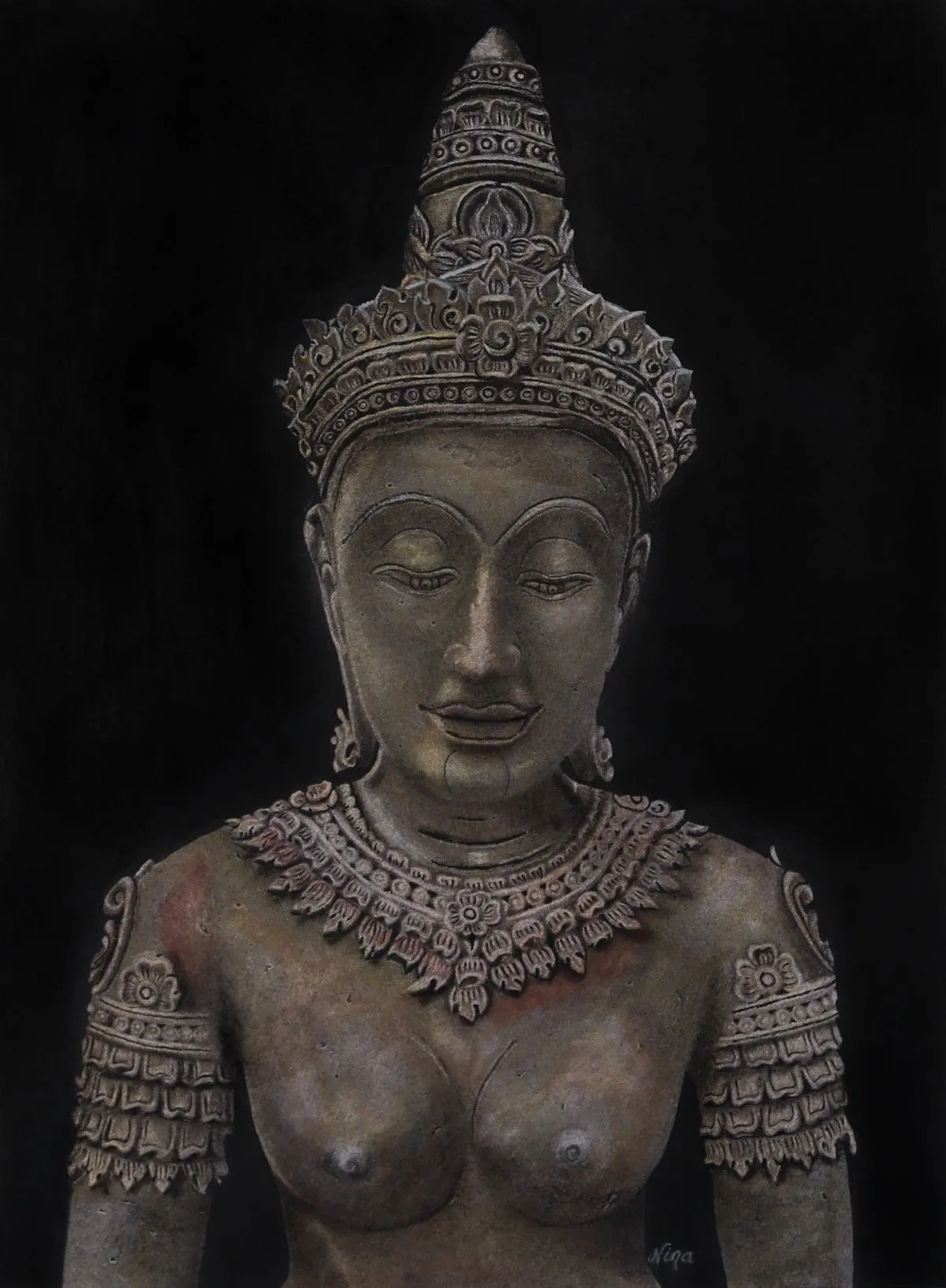 Sérénité féminine, œuvre de Nina (Nadine Pillet)