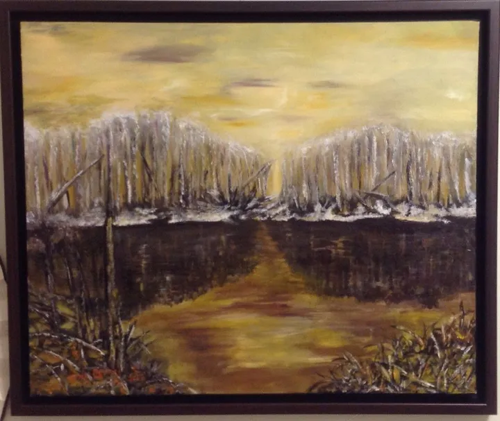 120- La vallée gelée, œuvre de Lynda Hamel