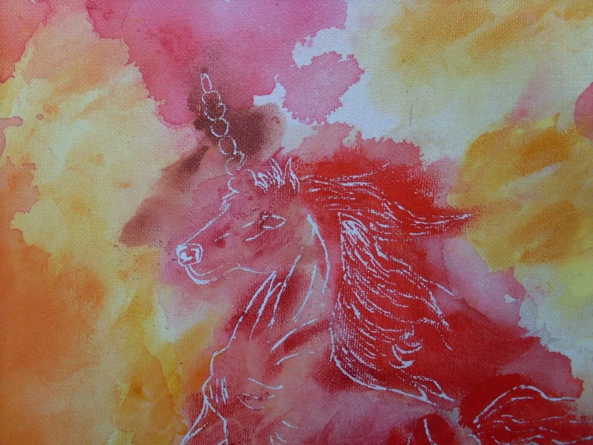 LA LICORNE DE FEU, artwork by sylviane marie nardini