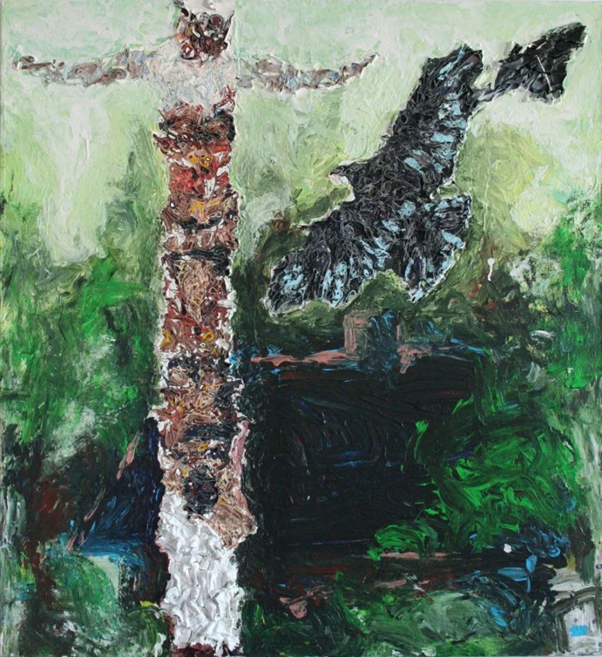 On the border .- Crow, artwork by Veronika Opavska