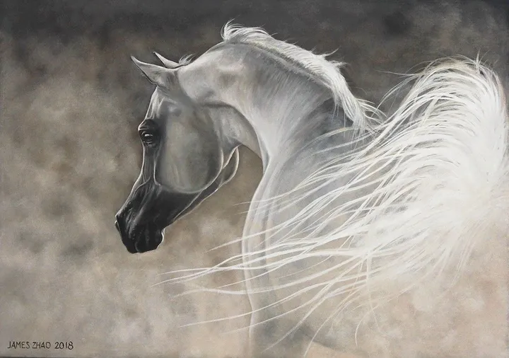 The Angel in White, artwork by James Zhao
