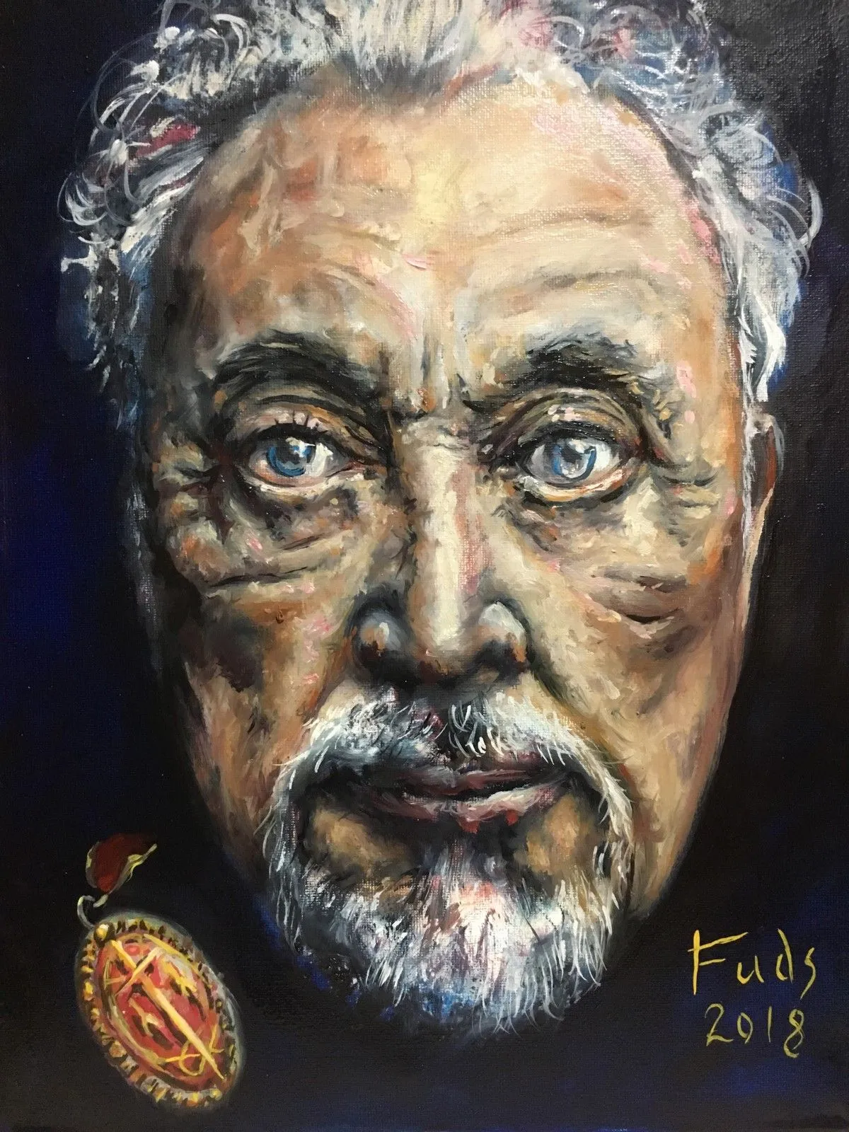 Slave I Remain Tom Jones (oil on canvas 30cm x 40cm), œuvre de FUD ART