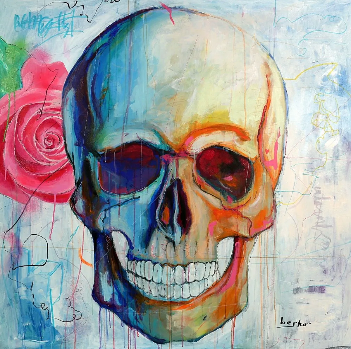 Skull, artwork by Berko .