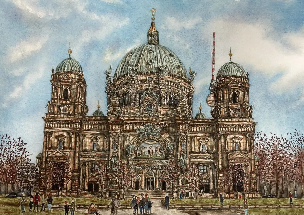 Berlin Cathedral, artwork by Daniela Arkhangelskaya