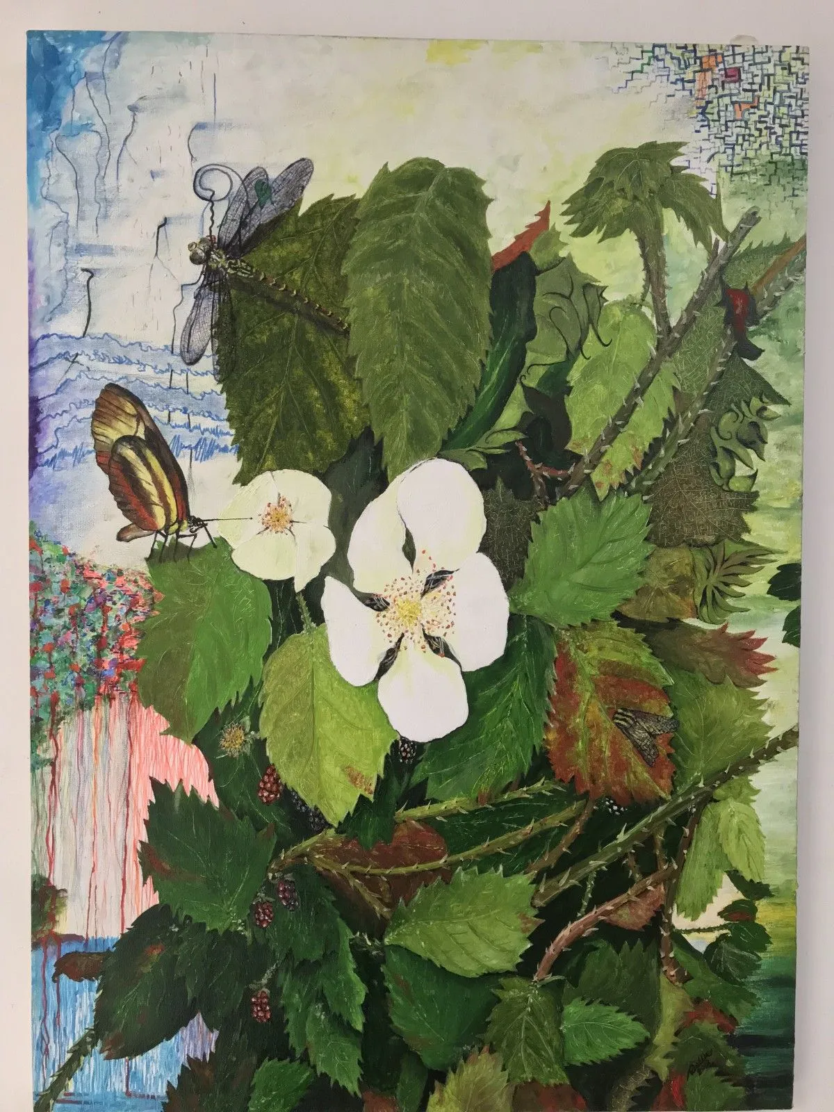 Insects on the Raspberry., artwork by Keller Rubens