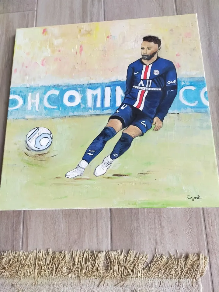 Le footballeur Neymar, artwork by annick Ayoul