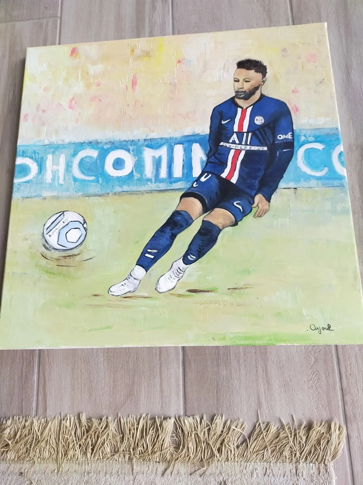 Le footballeur Neymar, artwork by annick Ayoul