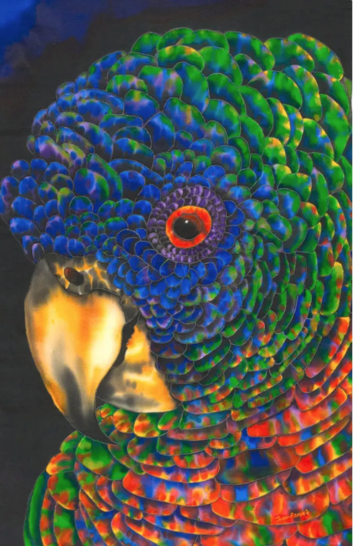 St. Lucian Parrot, artwork by Daniel Jean-Baptiste
