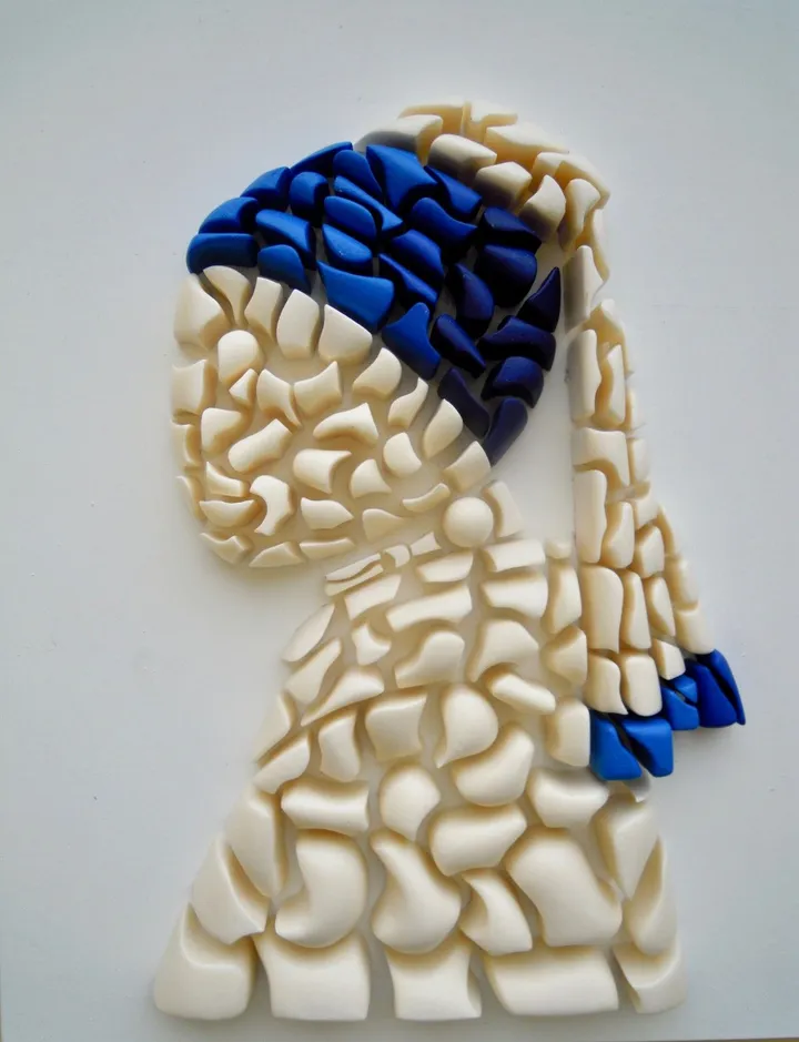Girl with a pearl earring in ten thousand years, artwork by Simone Parri