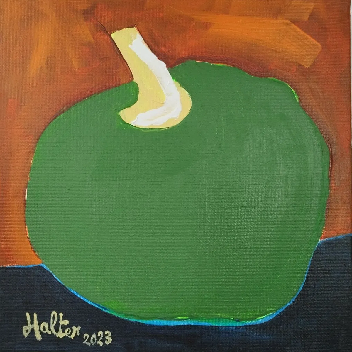 Petite courge verte, œuvre de Alain HALTER