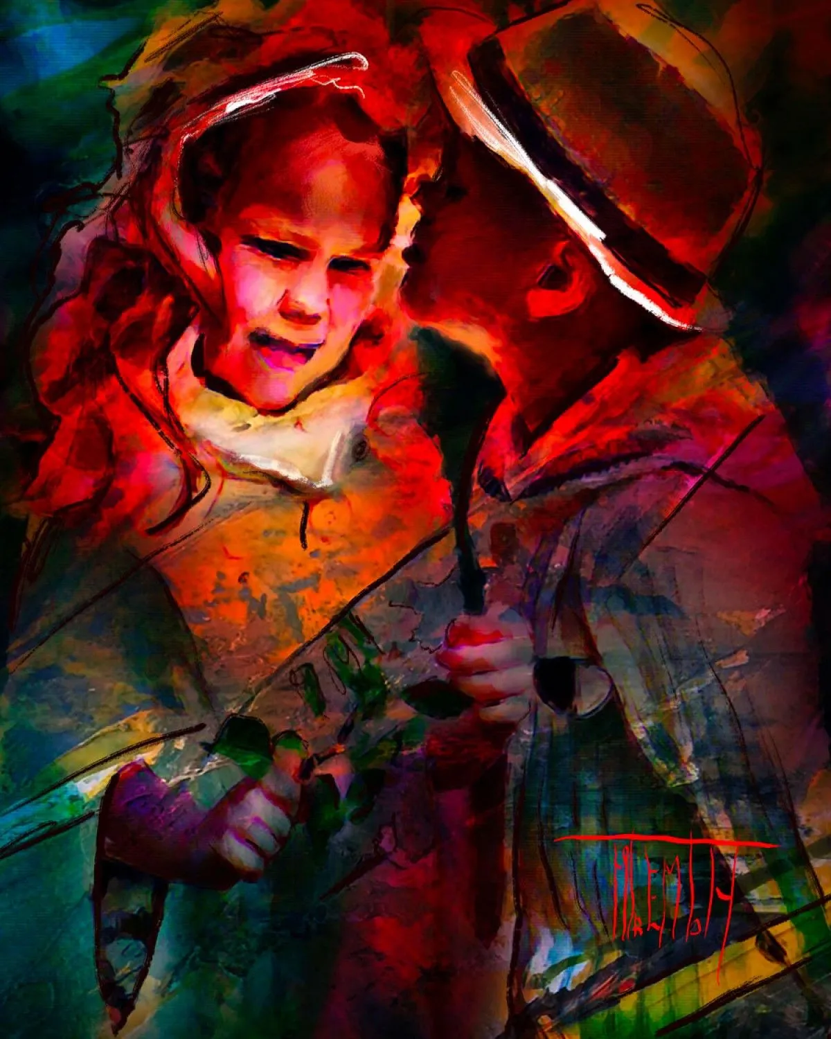 L'ENFANCE DU BAISER, artwork by MiCheline Tremblay
