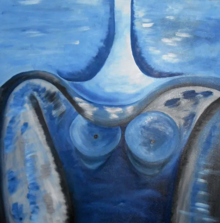oil "Blaues Wunder", œuvre de Hansjörg Hermann