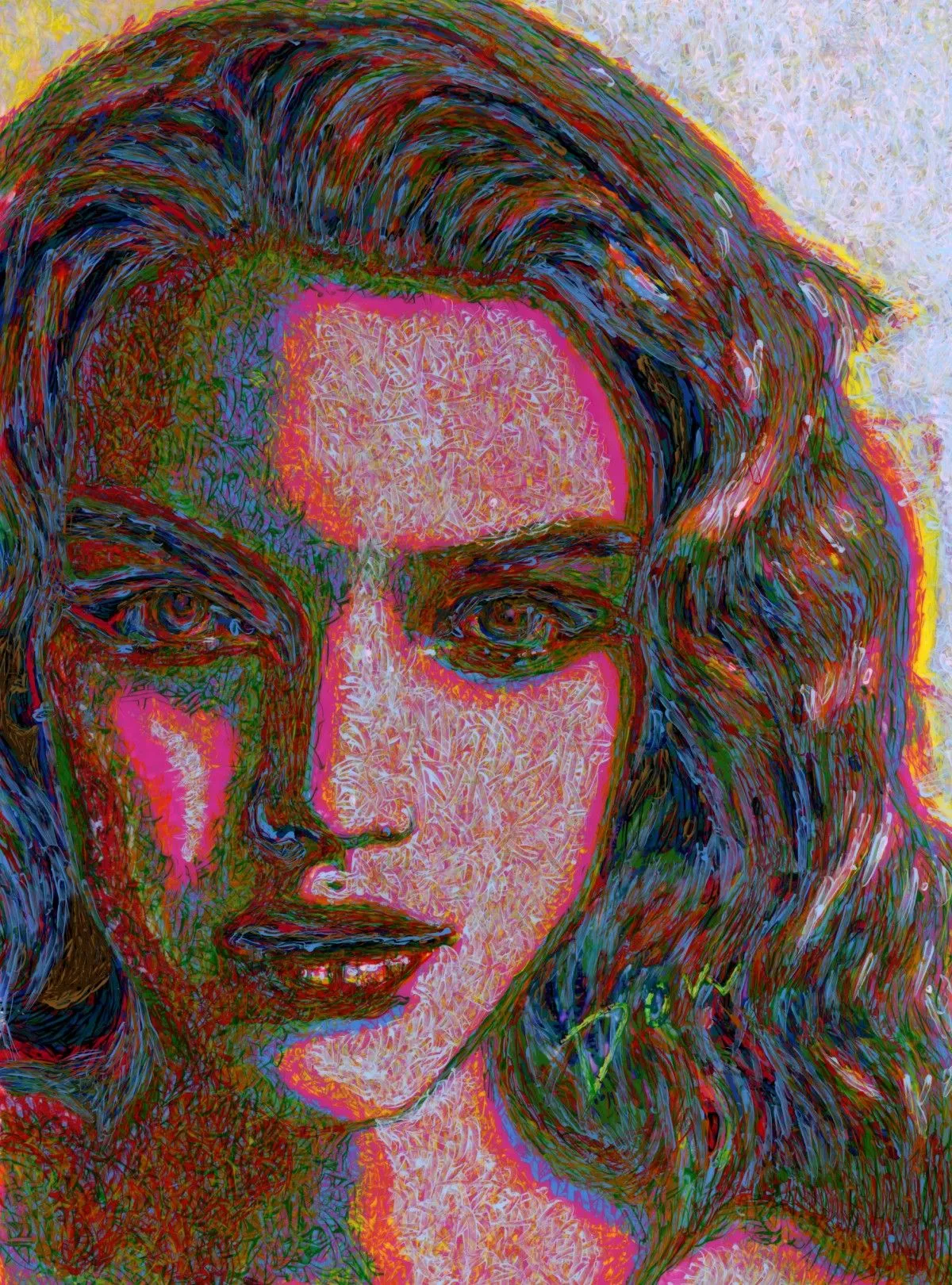 fauve girl, artwork by Dow Thompson