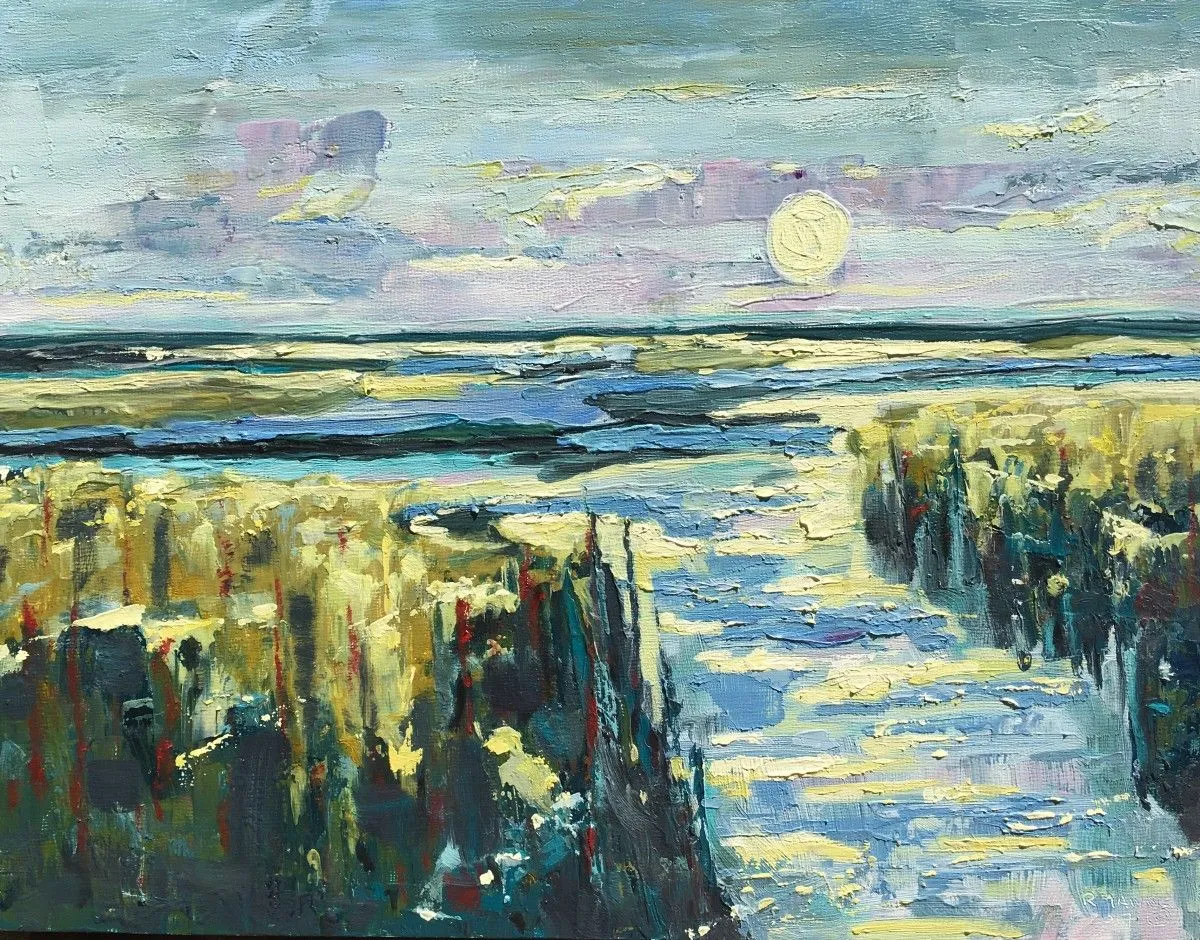 Blue Marsh/sold, artwork by Rebecca Manns