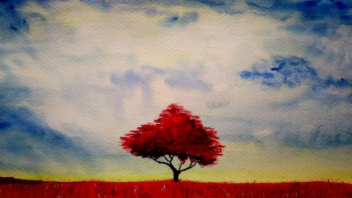 whimsical tree, artwork by sanchari samaddar