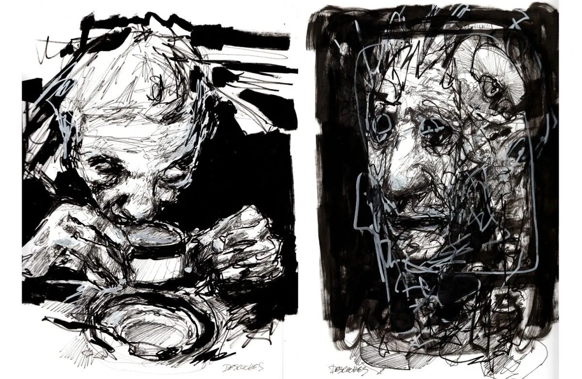 Croquis, œuvre de Michel Desroches