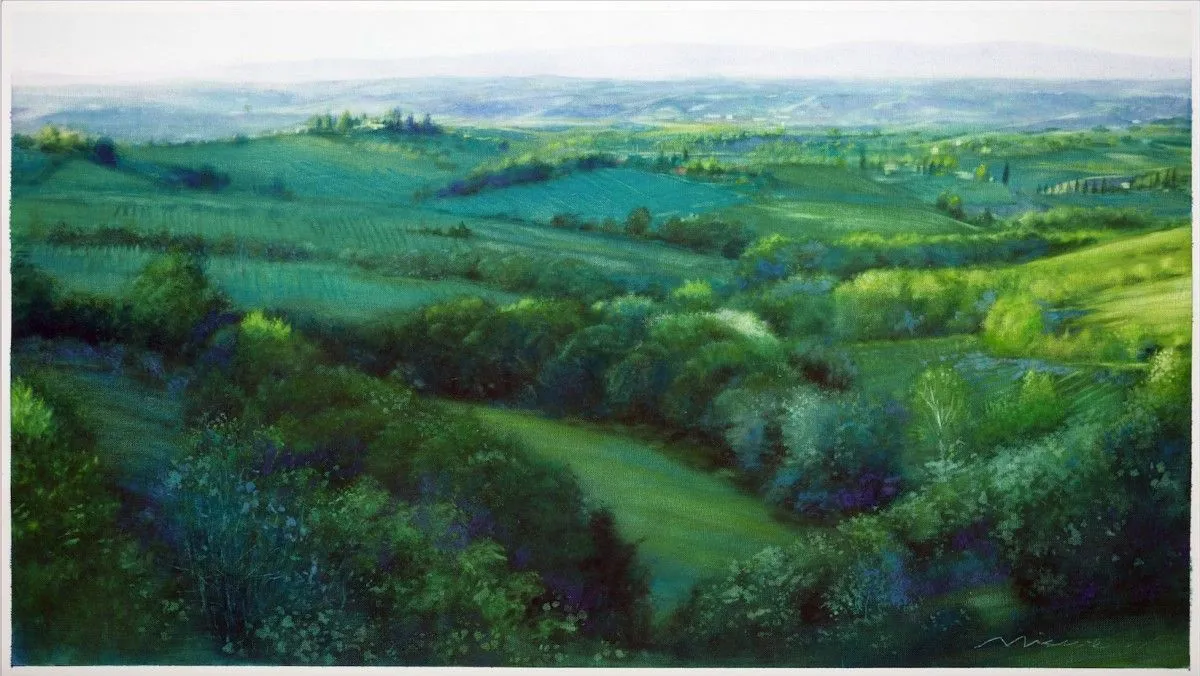 Tuscany sunset, artwork by Misure Nien