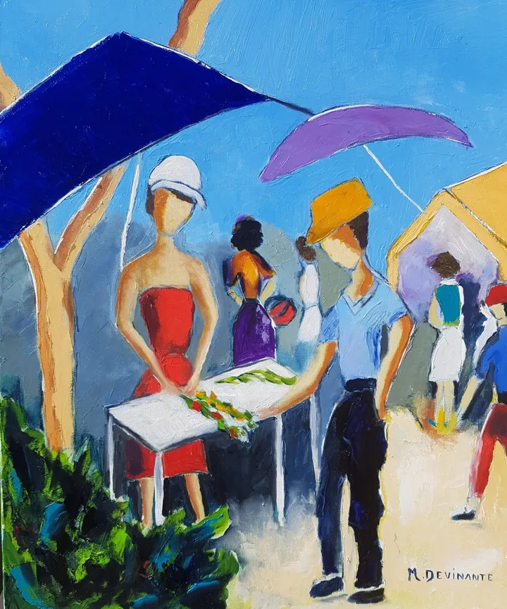 A PETITE FLEURISTE, œuvre de Michèle DEVINANTE