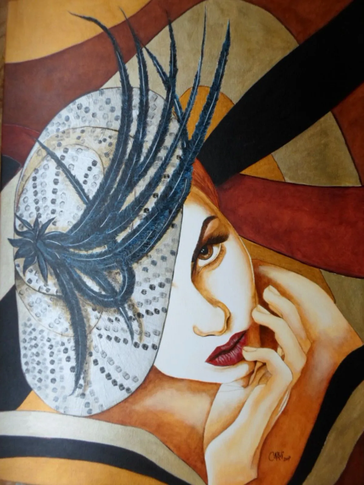 Woman with hut 6, œuvre de Norberto CARVI