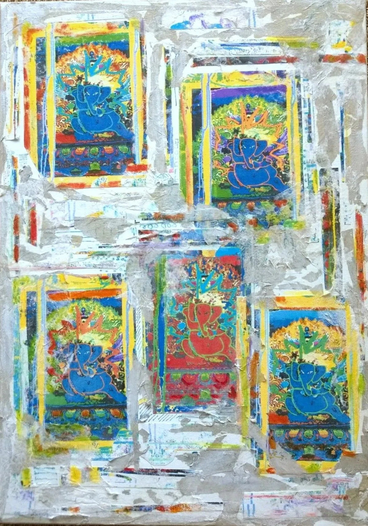 Collage blanc, artwork by pascale gicquel