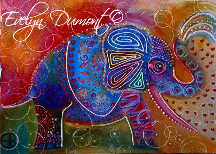 Elephant transparent, œuvre de Evelyn Dumont