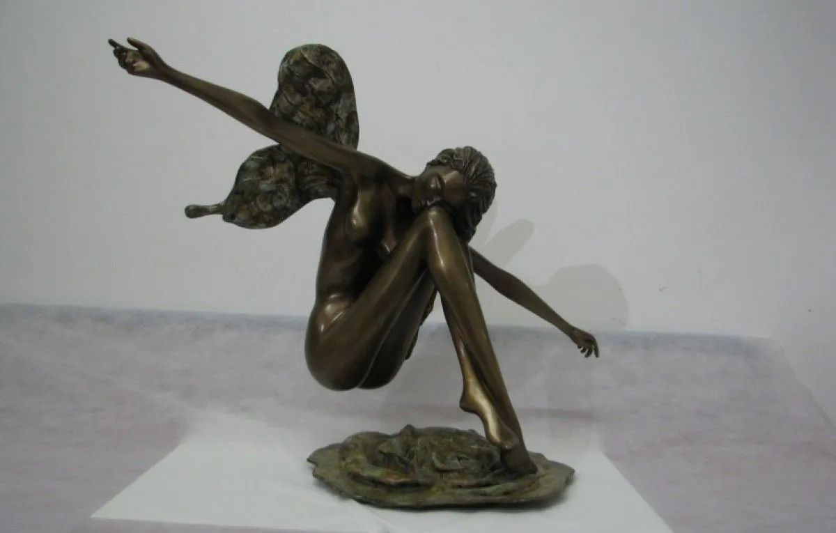 BUTTERFLY WOMAN ON A ROSE, artwork by HAIM LEVY